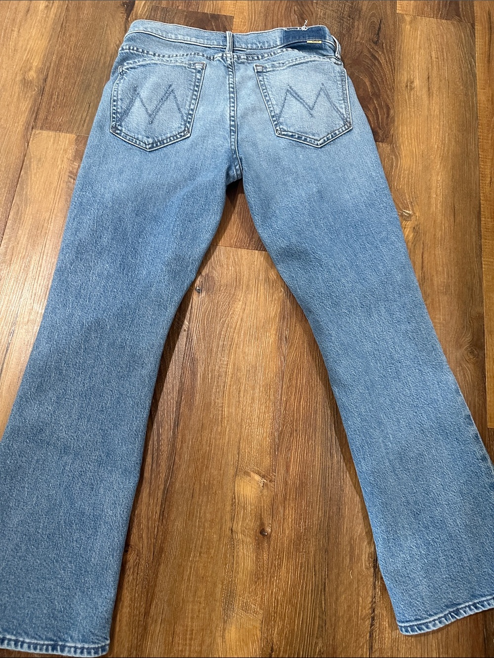MOTHER Light Blue Straight Leg Jeans - Picture 4 of 5